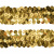 Тесьма с пайетками D16, шир. 30 мм/уп. 25+/-1 м, цвет золото - купить в Муроме. Цена: 1 087.39 руб.