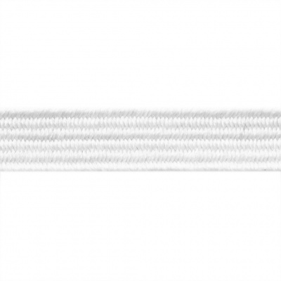 Резиновые нити с текстильным покрытием, шир. 6 мм ( упак.55 м/уп), цв.-белый - купить в Муроме. Цена: 210.75 руб.