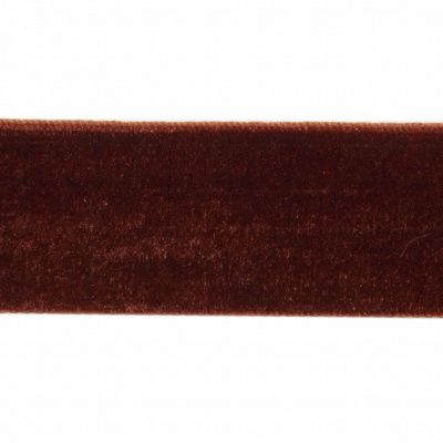 Лента бархатная нейлон, шир.25 мм, (упак. 45,7м), цв.120-шоколад - купить в Муроме. Цена: 981.09 руб.
