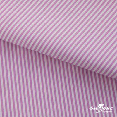 Ткань сорочечная Полоска Кенди, 115 г/м2, 58% пэ,42% хл, шир.150 см, цв.1-розовый, (арт.110) - купить в Муроме. Цена 306.69 руб.