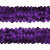 Тесьма с пайетками 12, шир. 30 мм/уп. 25+/-1 м, цвет фиолет - купить в Муроме. Цена: 1 098.48 руб.