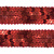 Тесьма с пайетками 3, шир. 20 мм/уп. 25+/-1 м, цвет красный - купить в Муроме. Цена: 778.19 руб.