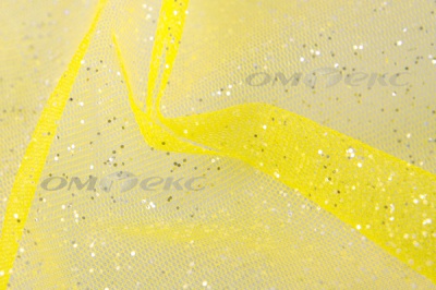 Сетка Глиттер, 40 гр/м2, шир.160см, цвет жёлтый - купить в Муроме. Цена 163.01 руб.