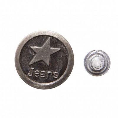 Пуговица джинсовая металлическая, 15 мм, в ассортименте - купить в Муроме. Цена: 1.62 руб.