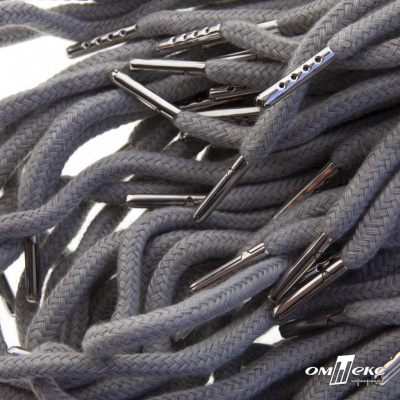 Шнурки #107-08, круглые 130 см, цв.серый - купить в Муроме. Цена: 26.88 руб.