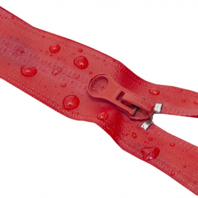 Молния водонепроницаемая PVC Т-7, 20 см, неразъемная, цвет (820)-красный - купить в Муроме. Цена: 21.56 руб.