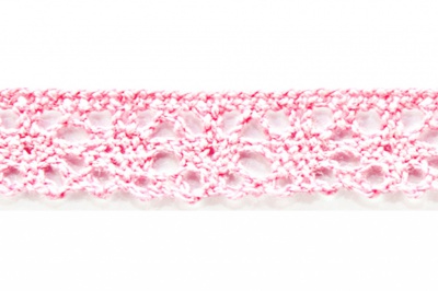 Тесьма кружевная 0621-1607, шир. 15 мм/уп. 20+/-1 м, цвет 096-розовый - купить в Муроме. Цена: 302.42 руб.