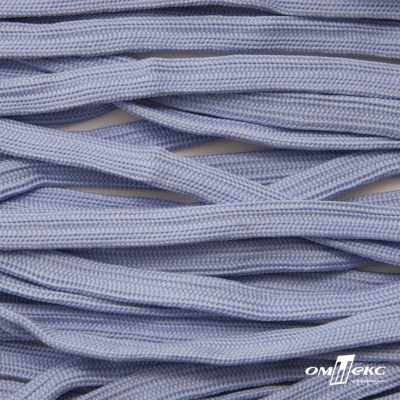 Шнур плетеный (плоский) d-12 мм, (уп.90+/-1м), 100% полиэстер, цв.259 - голубой - купить в Муроме. Цена: 8.62 руб.