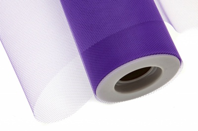 Фатин в шпульках 16-85, 10 гр/м2, шир. 15 см (в нам. 25+/-1 м), цвет фиолетовый - купить в Муроме. Цена: 100.69 руб.