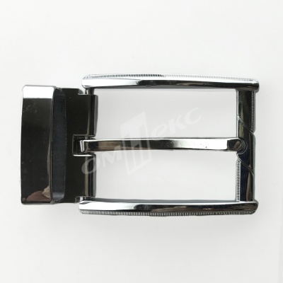 Пряжка металлическая для мужского ремня 845005А#2 (шир.ремня 40 мм), цв.-никель - купить в Муроме. Цена: 111.41 руб.