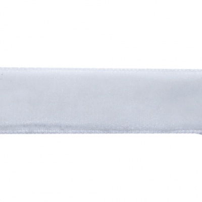 Лента бархатная нейлон, шир.12 мм, (упак. 45,7м), цв.01-белый - купить в Муроме. Цена: 457.61 руб.