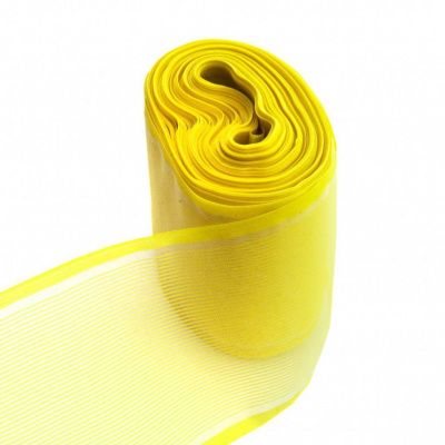 Лента капроновая, шир. 80 мм/уп. 25 м, цвет жёлтый - купить в Муроме. Цена: 19.77 руб.