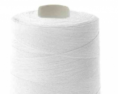 Швейные нитки (армированные) 28S/2, нам. 2 500 м, цвет белый - купить в Муроме. Цена: 148.95 руб.