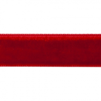 Лента бархатная нейлон, шир.12 мм, (упак. 45,7м), цв.45-красный - купить в Муроме. Цена: 392 руб.