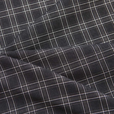 Ткань костюмная клетка 25052 2027, 198 гр/м2, шир.150см, цвет т.серый/сер/бел - купить в Муроме. Цена 427.13 руб.