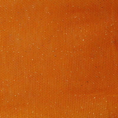 Сетка Глиттер, 24 г/м2, шир.145 см., оранжевый - купить в Муроме. Цена 118.43 руб.