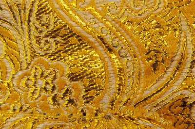 Ткань костюмная жаккард №12, 140 гр/м2, шир.150см, цвет жёлтый - купить в Муроме. Цена 383.29 руб.