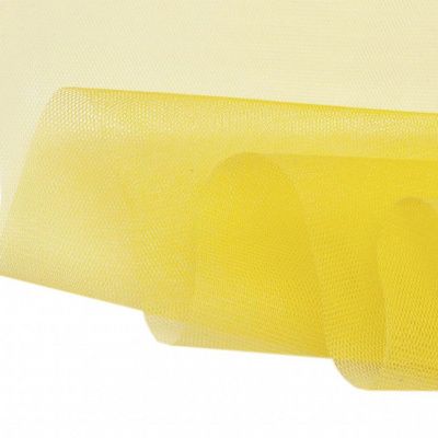 Фатин жесткий 16-68, 22 гр/м2, шир.180см, цвет жёлтый - купить в Муроме. Цена 89.29 руб.