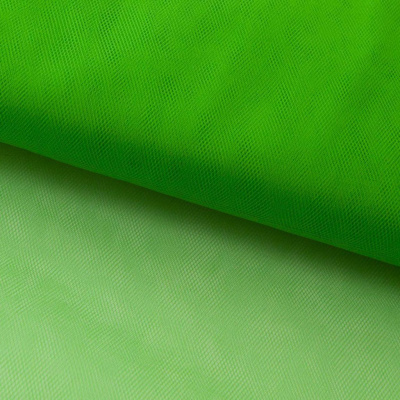 Фатин матовый 16-146, 12 гр/м2, шир.300см, цвет зелёный - купить в Муроме. Цена 112.70 руб.