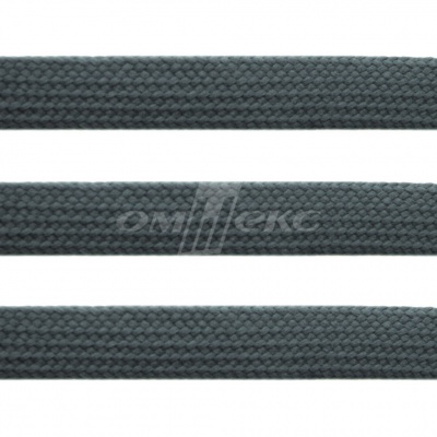 Шнур плетеный (плоский) d-12 мм, (уп.90+/-1м), 100% полиэстер, цв.272 - серый - купить в Муроме. Цена: 8.62 руб.