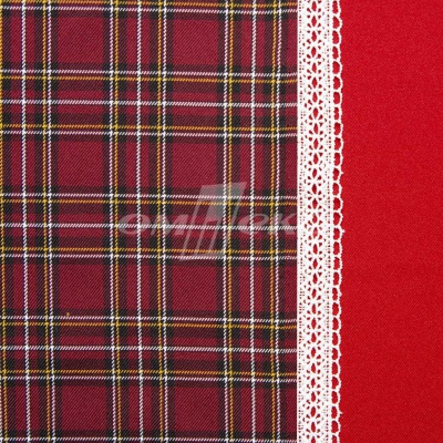 Ткань костюмная клетка 24379 2012, 230 гр/м2, шир.150см, цвет бордовый/бел/жел - купить в Муроме. Цена 539.74 руб.