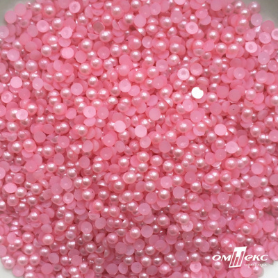 0404-5146G-Полубусины пластиковые круглые "ОмТекс", 4 мм, (уп.50гр=2500+/-10шт), цв.101-св.розовый - купить в Муроме. Цена: 63.50 руб.