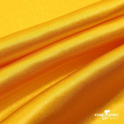 Поли креп-сатин 13-0859, 125 (+/-5) гр/м2, шир.150см, цвет жёлтый - купить в Муроме. Цена 155.57 руб.