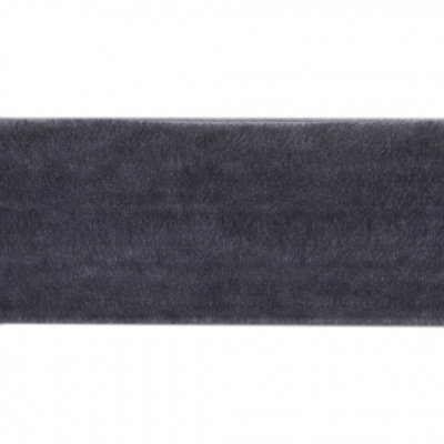 Лента бархатная нейлон, шир.25 мм, (упак. 45,7м), цв.189-т.серый - купить в Муроме. Цена: 981.09 руб.