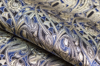 Ткань костюмная жаккард, 135 гр/м2, шир.150см, цвет синий№18 - купить в Муроме. Цена 441.95 руб.