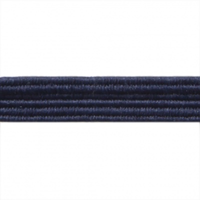 Резиновые нити с текстильным покрытием, шир. 6 мм ( упак.30 м/уп), цв.- 117-т.синий - купить в Муроме. Цена: 152.05 руб.