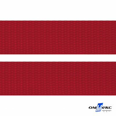 Красный- цв.171-Текстильная лента-стропа 550 гр/м2 ,100% пэ шир.40 мм (боб.50+/-1 м) - купить в Муроме. Цена: 637.68 руб.