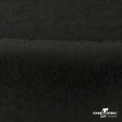 Ткань жаккард королевский, 100% полиэстр 180 г/м 2, шир.150 см, цв-черный - купить в Муроме. Цена 296.39 руб.