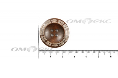 Пуговица деревянная круглая №53 (25мм) - купить в Муроме. Цена: 3.68 руб.