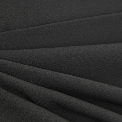 Костюмная ткань "Элис", 200 гр/м2, шир.150см, цвет чёрный - купить в Муроме. Цена 306.20 руб.