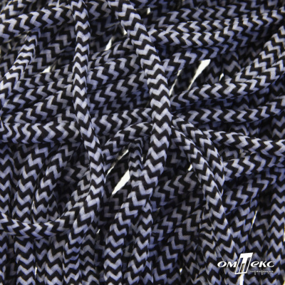 Шнурки #107-16, круглые 130 см, двухцветные цв.серый/чёрный - купить в Муроме. Цена: 31.89 руб.