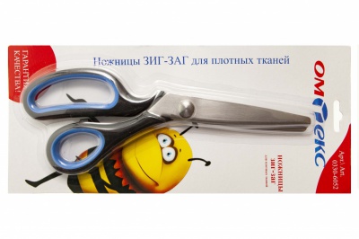 Ножницы арт.0330-6052 "ЗИГ-ЗАГ" 5 мм, для плотных тканей , 9"/ 229 мм - купить в Муроме. Цена: 733.08 руб.