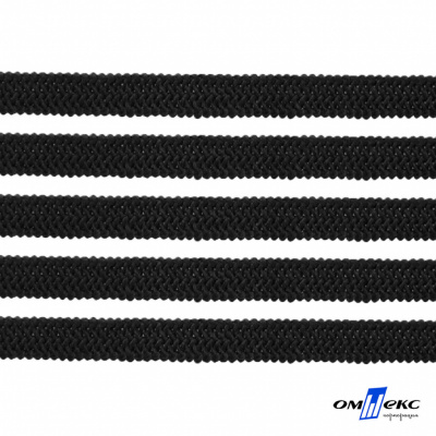 Лента эластичная вязанная (резинка) 4 мм (200+/-1 м) 400 гр/м2 черная бобина "ОМТЕКС" - купить в Муроме. Цена: 1.78 руб.