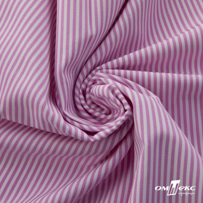 Ткань сорочечная Полоска Кенди, 115 г/м2, 58% пэ,42% хл, шир.150 см, цв.1-розовый, (арт.110) - купить в Муроме. Цена 309.82 руб.