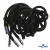 Шнурки #107-05, круглые 130 см, декор.наконечник, цв.чёрный - купить в Муроме. Цена: 22.56 руб.