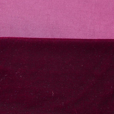 Бархат стрейч №2, 240 гр/м2, шир.160 см, (2,6 м/кг), цвет бордо - купить в Муроме. Цена 740.88 руб.