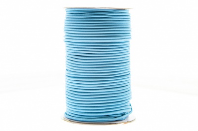 0370-1301-Шнур эластичный 3 мм, (уп.100+/-1м), цв.168 - голубой - купить в Муроме. Цена: 459.62 руб.