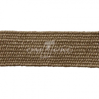Тесьма отделочная полипропиленовая плетеная эластичная #2, шир. 40мм, цв.- соломенный - купить в Муроме. Цена: 50.99 руб.