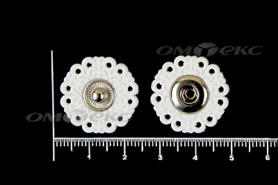 Кнопки пришивные №6 S20мм пластиковые белые - купить в Муроме. Цена: 9.88 руб.