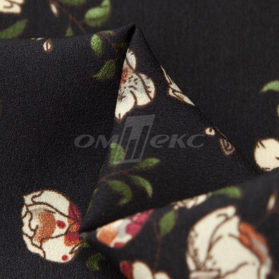 Плательная ткань "Фламенко" 3.1, 80 гр/м2, шир.150 см, принт растительный - купить в Муроме. Цена 239.03 руб.