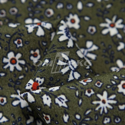 Плательная ткань "Фламенко" 11.2, 80 гр/м2, шир.150 см, принт растительный - купить в Муроме. Цена 259.21 руб.