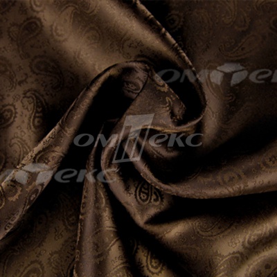 Ткань подкладочная жаккард Р14098, 19-1217/коричневый, 85 г/м2, шир. 150 см, 230T - купить в Муроме. Цена 166.45 руб.
