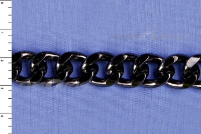 Цепь металл декоративная №9 (13,5*16,5) черная (10+/-1 м)  - купить в Муроме. Цена: 808.92 руб.