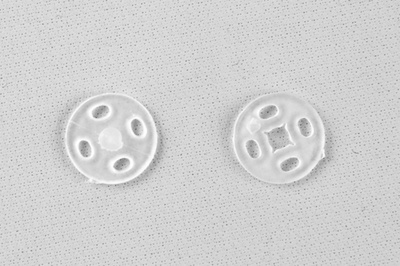 Кнопки пришивные пластиковые 10 мм, блистер 24шт, цв.-прозрачные - купить в Муроме. Цена: 48.41 руб.