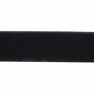 Лента бархатная нейлон, шир.12 мм, (упак. 45,7м), цв.03-черный - купить в Муроме. Цена: 448.27 руб.