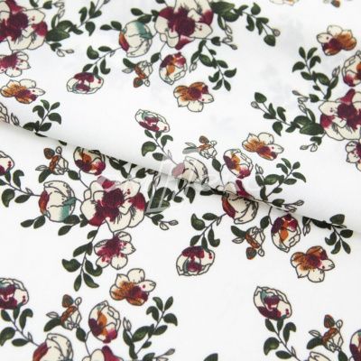 Плательная ткань "Фламенко" 23.1, 80 гр/м2, шир.150 см, принт растительный - купить в Муроме. Цена 264.56 руб.